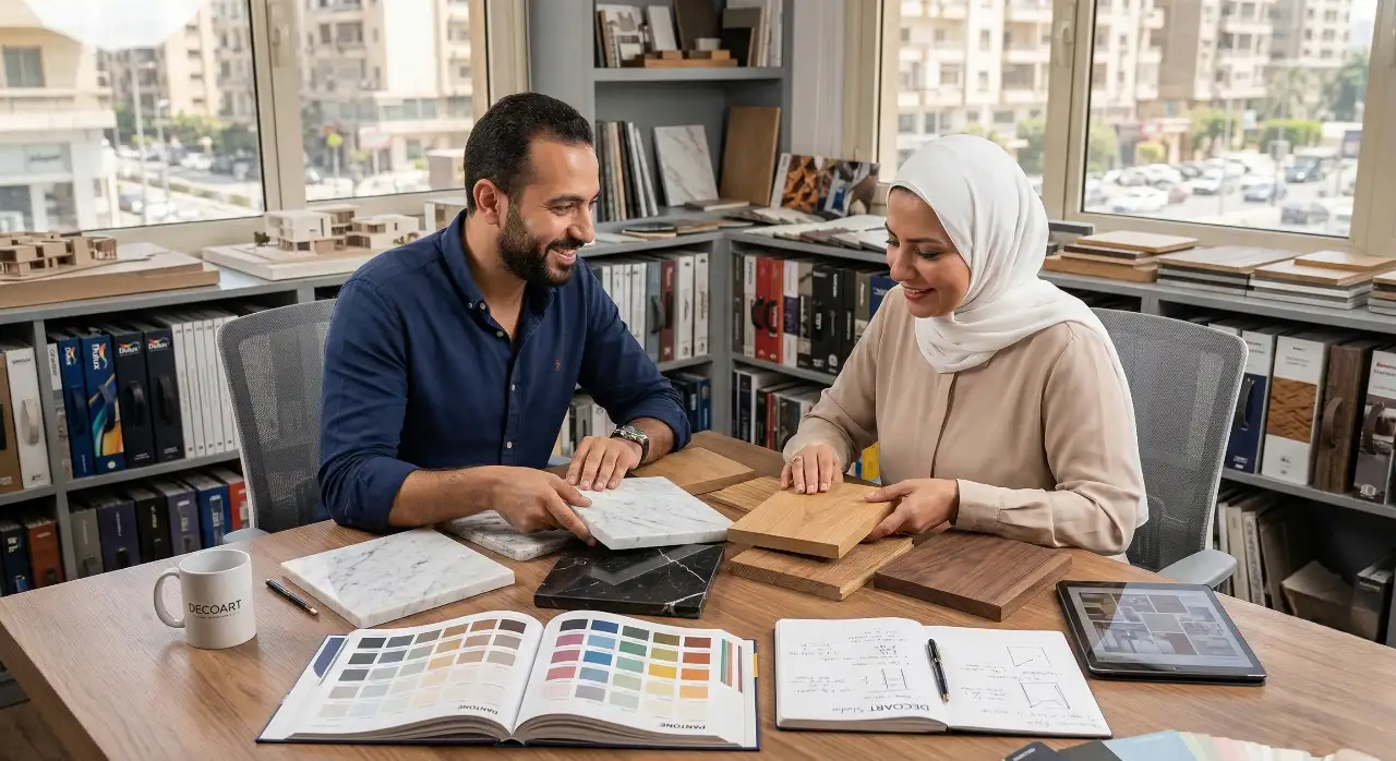 اختيار مواد واتجاهات التصميم الداخلي قبل البدء في التنفيذ