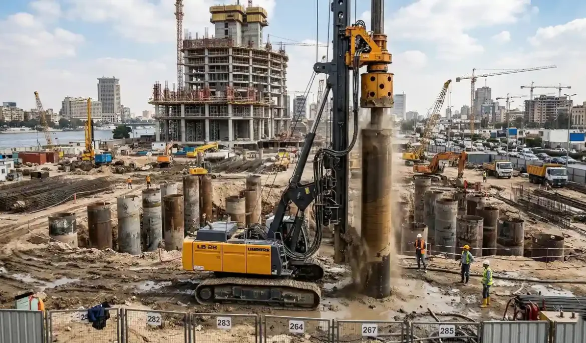 نوع الأساسات المناسب لطبيعة التربة في مشروعك الإنشائي واستخدام الخوازيق