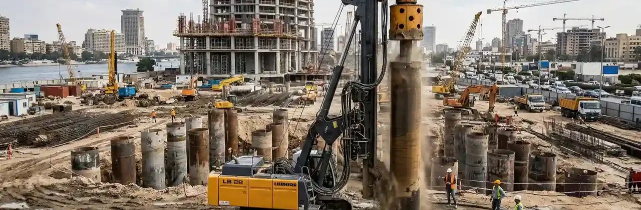 نوع الأساسات المناسب لطبيعة التربة في مشروعك الإنشائي واستخدام الخوازيق