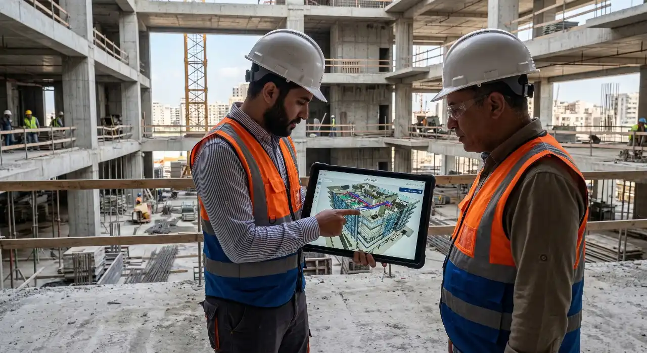 دليلك الشامل لـ استخدام أنظمة الـ BIM في إدارة مشاريع المقاولات 2 استخدام أنظمة BIM ونمذجة معلومات البناء في مواقع العمل بالسعودية