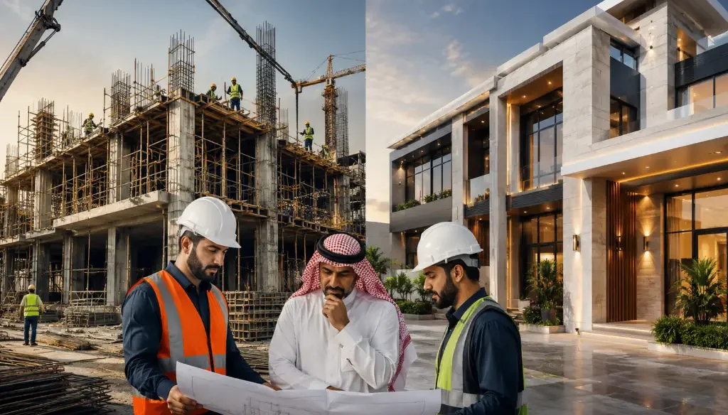ما الفرق بين مقاول عظم ومقاول تسليم مفتاح؟ وأيهما أنسب لمشروعك؟